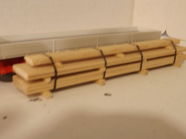 Langholz-Ladung, L 13 cm, echt Holz, Natur belassen